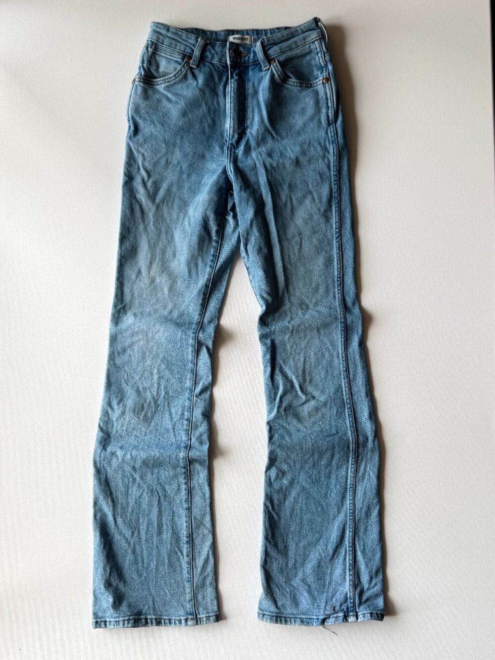 Wrangler High Rise Bootcut Light Wash Jeans